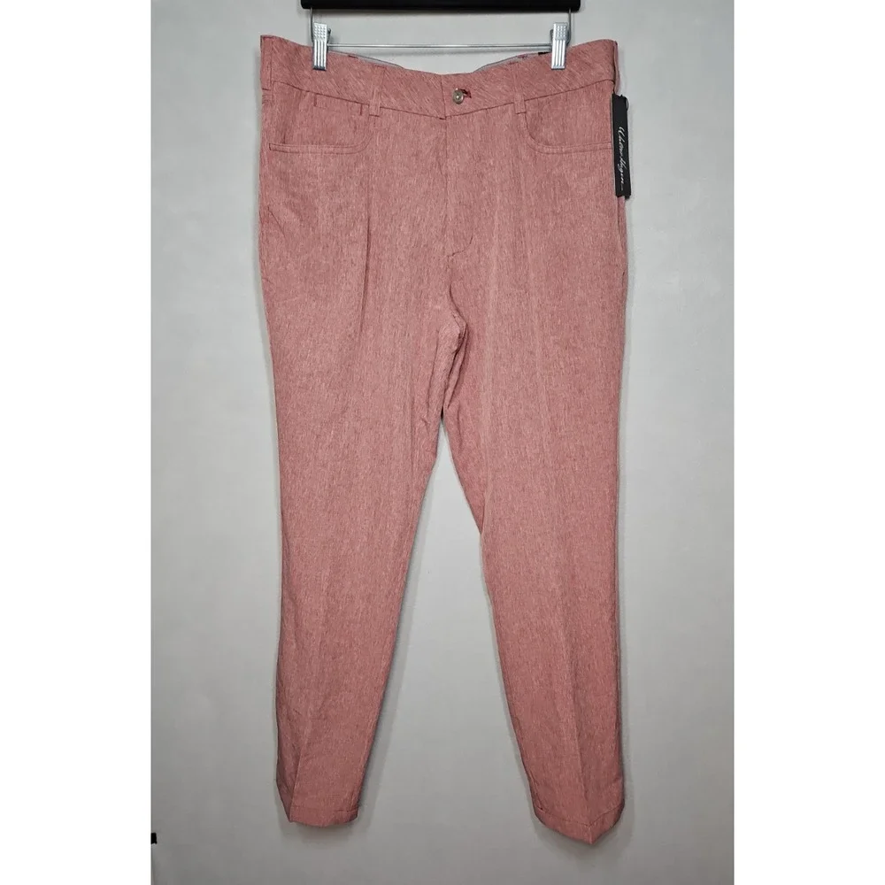 Walter Hagen Mens Maroon Perfect 11 Slim Fit Golf Pants Size 36 x 30 NWT